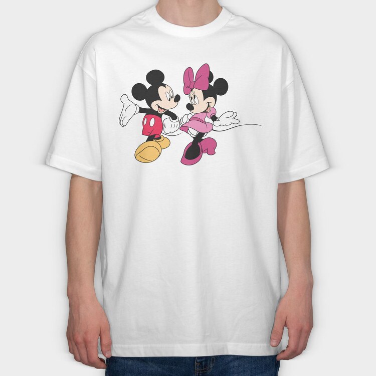 Mickey Minnie Dance, Tricou Oversize Barbati (Unisex)
