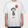Halloween Balloon Girl, Tricou Oversize Barbati (Unisex)