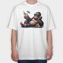 Gorilla Cocktail Sunglasses, Tricou Oversize Barbati (Unisex)