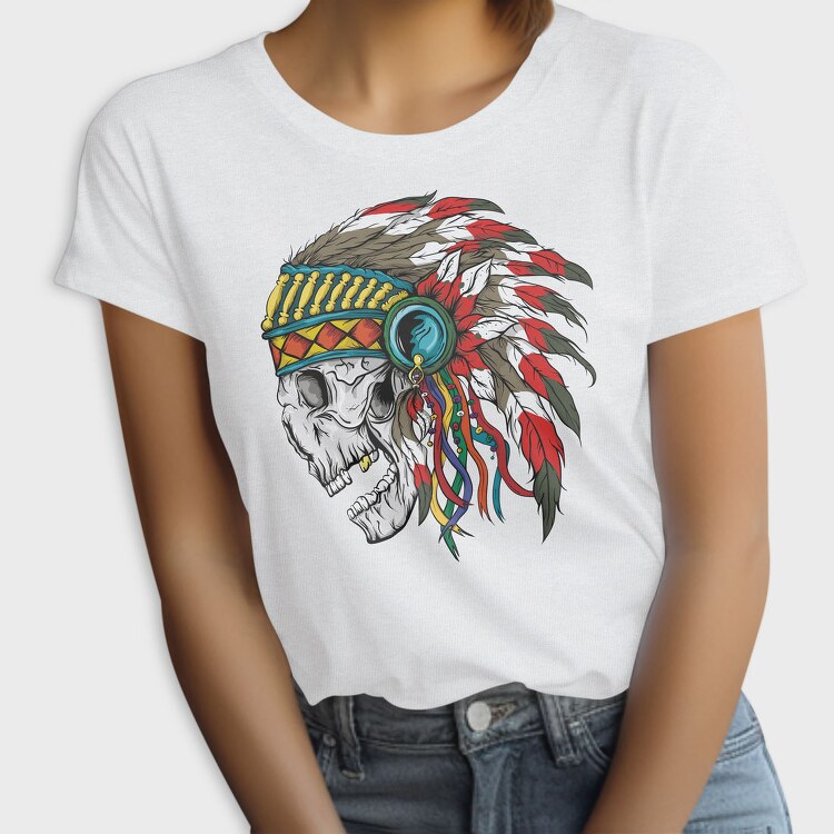 Skull Chief Feathers, Tricou Femei