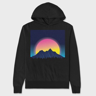 Neon Landscape, Hanorac Oversize Barbati (Unisex)