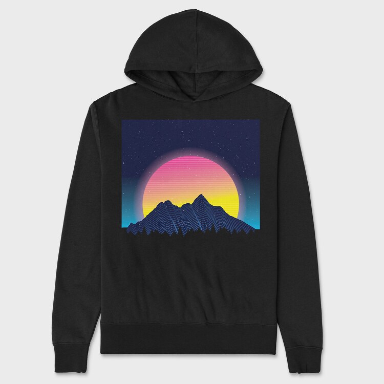 Neon Landscape, Hanorac Oversize Barbati (Unisex)