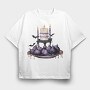 Halloween Figs Candles, Tricou Oversize Barbati (Unisex)