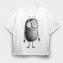 Halloween Fuzzy Monster, Tricou Oversize Barbati (Unisex)