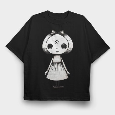 Halloween Ghost Girl, Tricou Oversize Barbati (Unisex)
