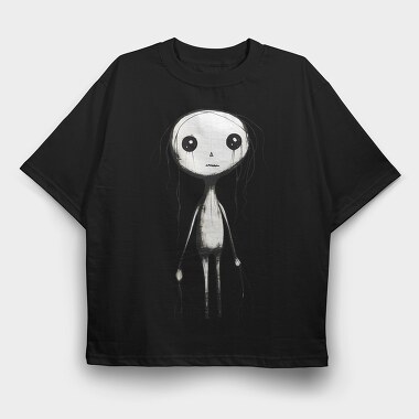 Halloween Skeleton Girl, Tricou Oversize Barbati (Unisex)