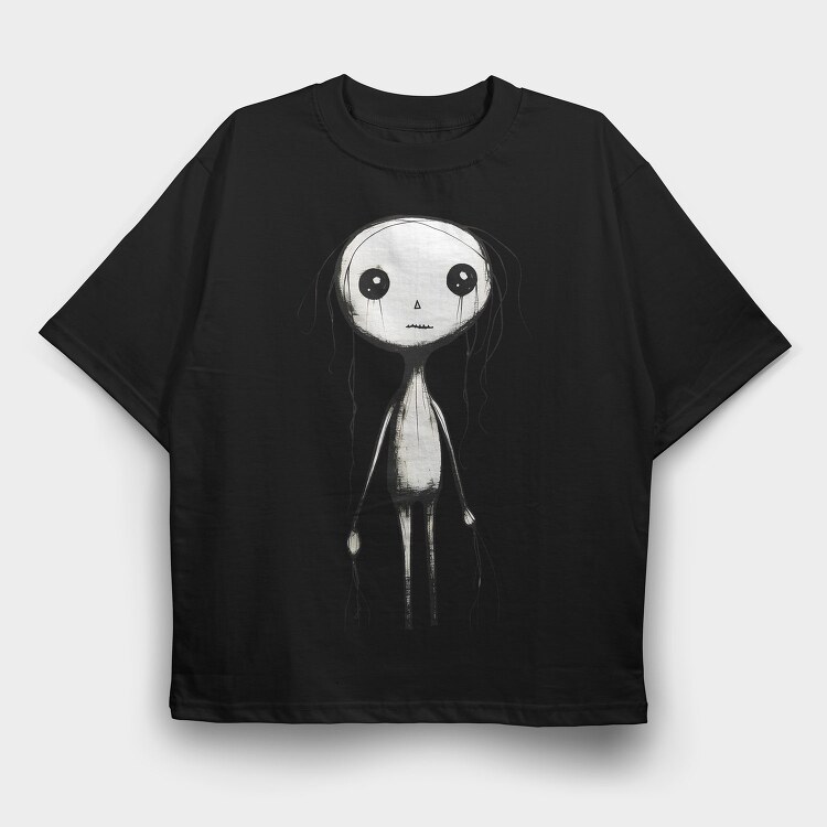 Halloween Skeleton Girl, Tricou Oversize Barbati (Unisex)