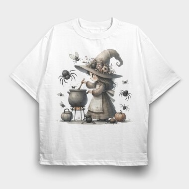 Halloween Witch Cauldron, Tricou Oversize Barbati (Unisex)