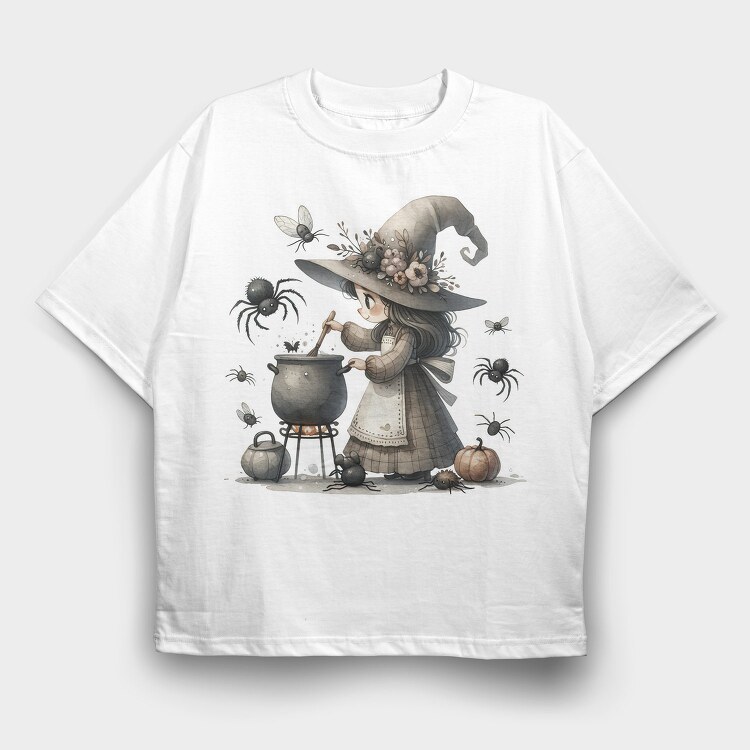 Halloween Witch Cauldron, Tricou Oversize Barbati (Unisex)