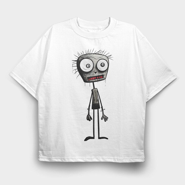Halloween Zombie Face, Tricou Oversize Barbati (Unisex)