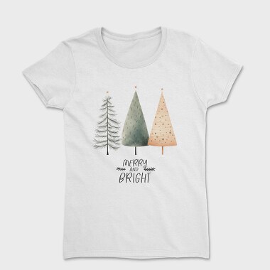 Handdrawn Hygge Trees, Tricou Femei