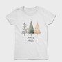 Handdrawn Hygge Trees, Tricou Femei