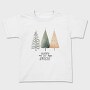 Handdrawn Hygge Trees, Tricou Copii