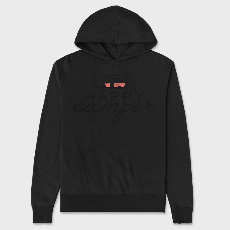 Happy Camper Camping, Hanorac Oversize Barbati (Unisex)