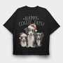 Happy Collie Days, Tricou Oversize Barbati (Unisex)