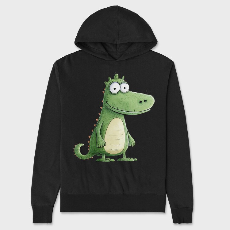 Happy Dino Smile Joy, Hanorac Oversize Barbati (Unisex)