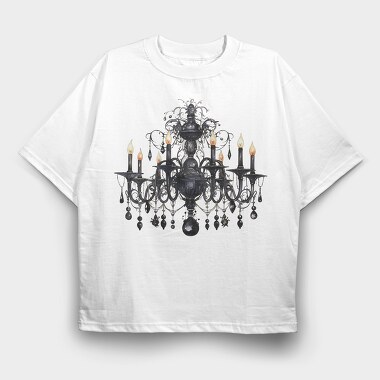 Haunted Chandelier, Tricou Oversize Barbati (Unisex)