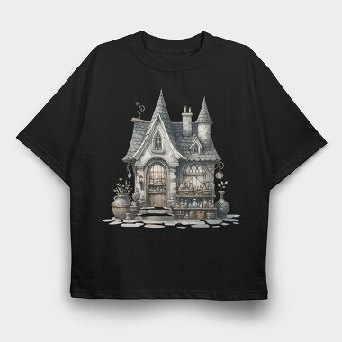 Haunted Cottage Garden, Tricou Oversize Barbati (Unisex)