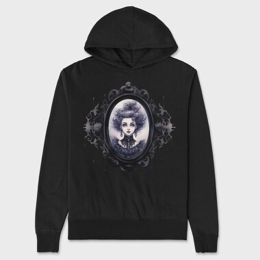 Haunted Gothic Mirror, Hanorac Oversize Barbati (Unisex)