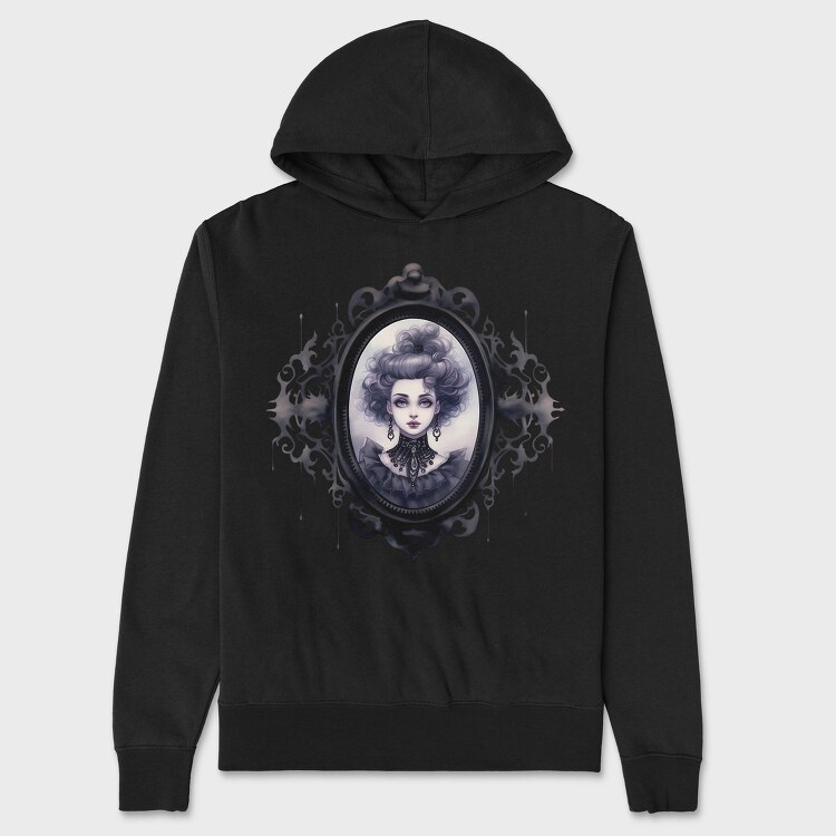 Haunted Gothic Mirror, Hanorac Oversize Barbati (Unisex)