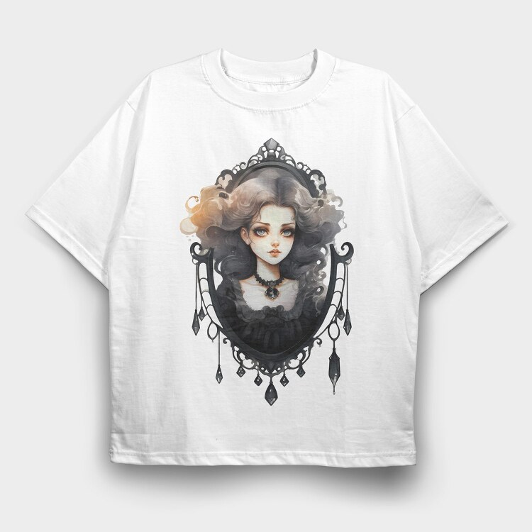 Haunted Mirror Frame, Tricou Oversize Barbati (Unisex)