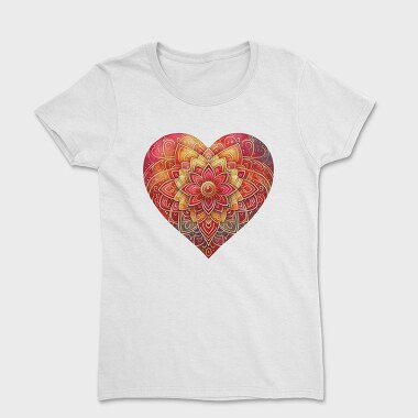 Heart Mandala Pattern, Tricou Femei