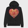 Heart Mandala Pattern, Hanorac Oversize Barbati (Unisex)