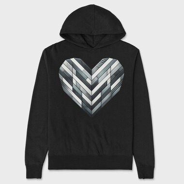 Heart Pattern Art, Hanorac Oversize Barbati (Unisex)