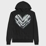 Heart Pattern Art, Hanorac Oversize Barbati (Unisex)