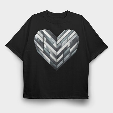 Heart Pattern Art, Tricou Oversize Barbati (Unisex)