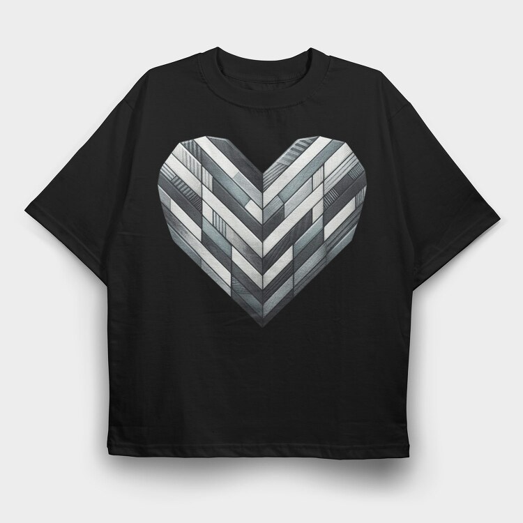 Heart Pattern Art, Tricou Oversize Barbati (Unisex)
