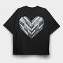 Heart Pattern Art, Tricou Oversize Barbati (Unisex)
