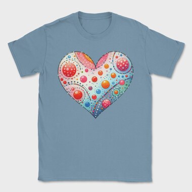 Heart Polka Dot Pattern, Tricou Barbati (Unisex)