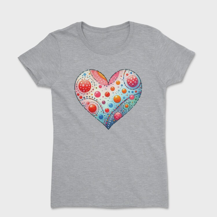 Heart Polka Dot Pattern, Tricou Femei