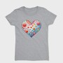 Heart Polka Dot Pattern, Tricou Femei