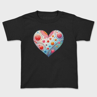 Heart Polka Dot Pattern, Tricou Copii