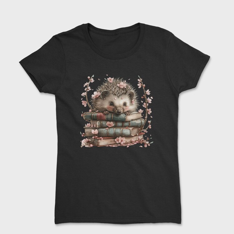 Hedgehog Books Flowers, Tricou Femei