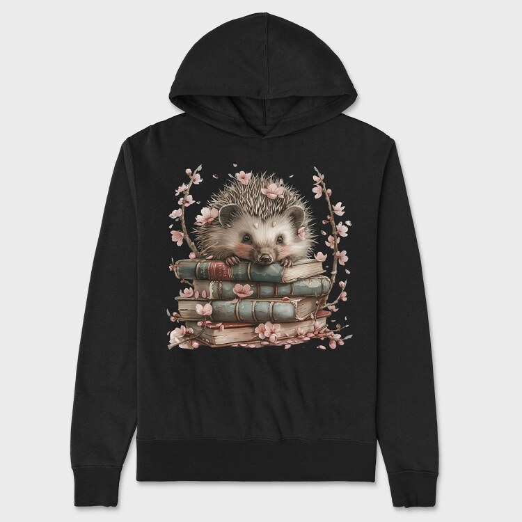 Hedgehog Books Flowers, Hanorac Oversize Barbati (Unisex)