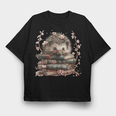 Hedgehog Books Flowers, Tricou Oversize Barbati (Unisex)