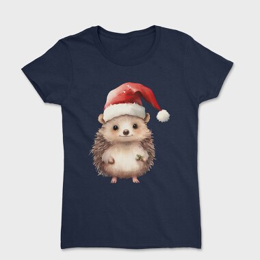 Hedgehog Christmas Cap, Tricou Femei