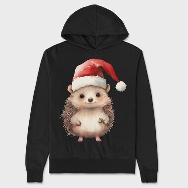 Hedgehog Christmas Cap, Hanorac Oversize Barbati (Unisex)