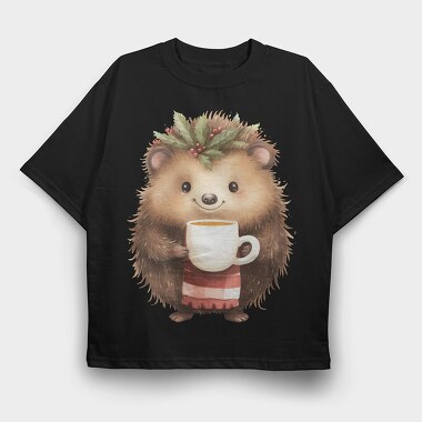 Hedgehog Cup Holly, Tricou Oversize Barbati (Unisex)
