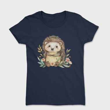 Hedgehog Flower Bouquet, Tricou Femei