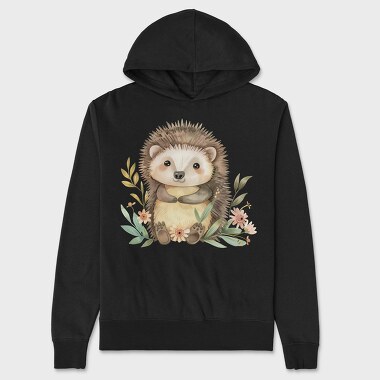 Hedgehog Flower Bouquet, Hanorac Oversize Barbati (Unisex)