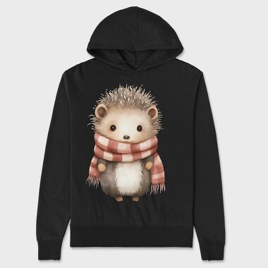 Hedgehog Scarf Woodland, Hanorac Oversize Barbati (Unisex)