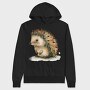 Hedgehog Sitting On Leaf, Hanorac Oversize Barbati (Unisex)