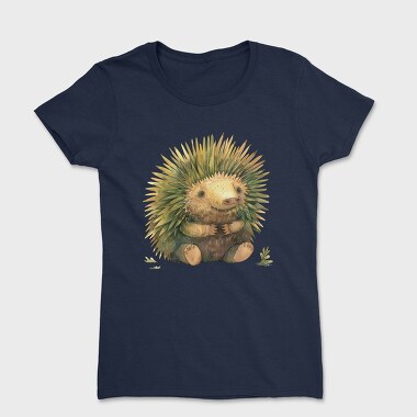 Hedgehog Sitting Woodland, Tricou Femei