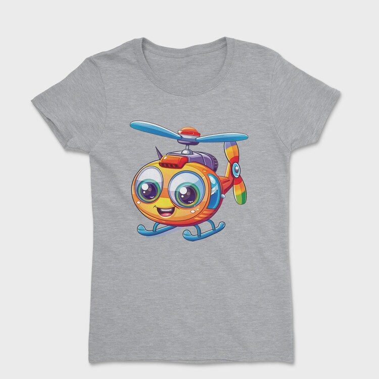 Helicopter Face Clipart, Tricou Femei