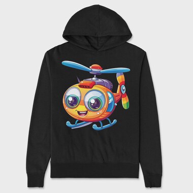 Helicopter Face Clipart, Hanorac Oversize Barbati (Unisex)