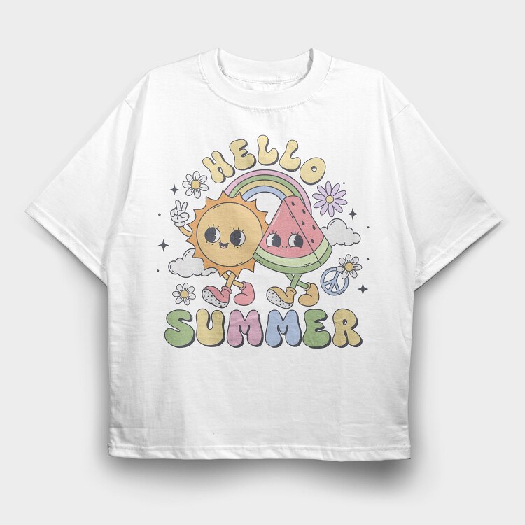 Hello Summer 2023, Tricou Oversize Barbati (Unisex)
